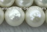 FWP135 15 inches 12mm - 13mm potato white freshwater pearl strands