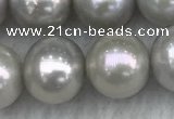 FWP143 15 inches 8mm - 9mm potato grey freshwater pearl strands