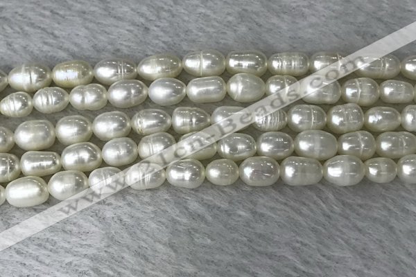 FWP171 14.5 inches 5mm - 6mm rice white freshwater pearl strands