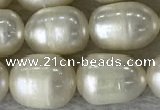 FWP190 15 inches 7mm - 8mm rice white freshwater pearl strands