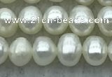 FWP27 14.5 inches 4mm - 4.5mm potato white freshwater pearl strands