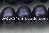 FWP330 15 inches 11mm - 12mm button black freshwater pearl strands