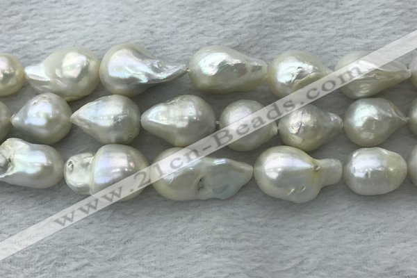 FWP365 15 inches 20mm - 22mm baroque freshwater nucleated pearl beads