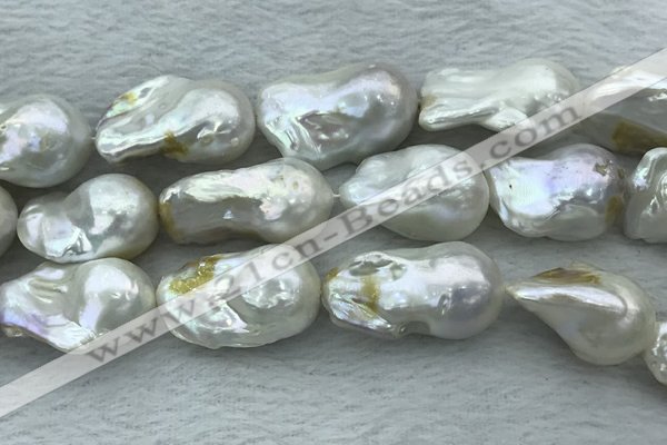 FWP368 15 inches 18mm - 22mm baroque freshwater nucleated pearl beads