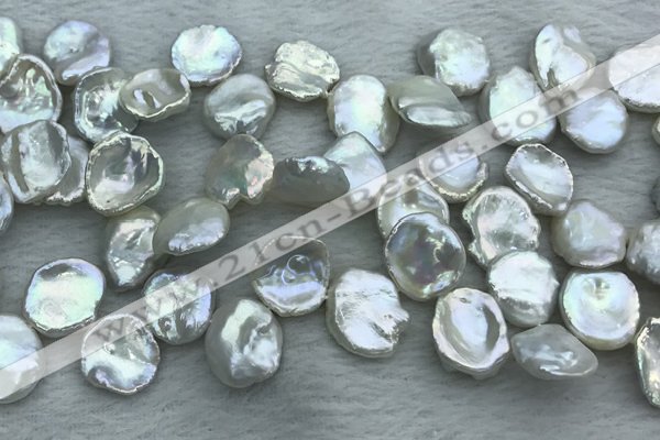 FWP376 Top-drilled 15mm - 18mm keshi freshwater pearl beads