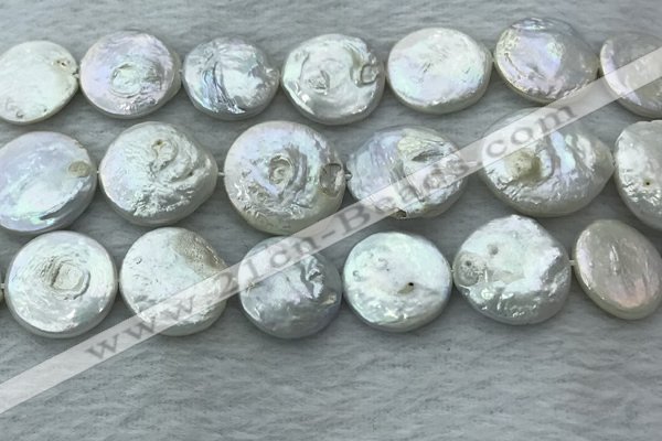 FWP381 15 inches 18mm - 20mm coin freshwater pearl beads