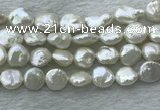 FWP385 15 inches 11mm - 12mm coin freshwater pearl beads