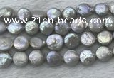 FWP390 15 inches 11mm - 12mm coin freshwater pearl beads