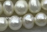 FWP44 14.5 inches 5mm - 5.5mm potato white freshwater pearl strands