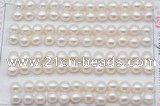 FWP457 half-drilled 6.5-7mm bread freshwater pearl beads