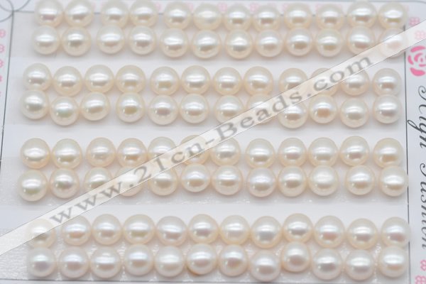 FWP457 half-drilled 6.5-7mm bread freshwater pearl beads