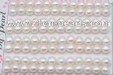 FWP458 half-drilled 7-7.5mm bread freshwater pearl beads