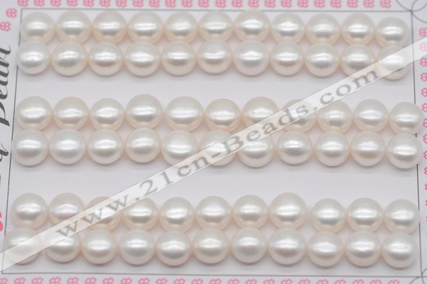 FWP459 half-drilled 7.5-8mm bread freshwater pearl beads