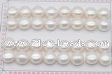 FWP466 half-drilled 11-11.5mm bread freshwater pearl beads