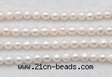 FWP486 14.5 inches 7mm - 8mm potato white freshwater pearl strands