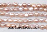 FWP498 14 inches 8mm - 9mm baroque lavender freshwater pearl strands