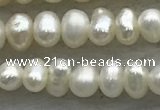 FWP50 14.5 inches 3mm - 3.5mm potato white freshwater pearl strands