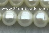 FWP60 15 inches 6mm - 7mm potato white freshwater pearl strands