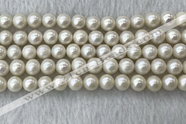 FWP75 15 inches 7mm - 8mm potato white freshwater pearl strands