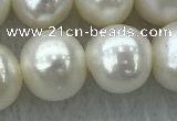 FWP78 15 inches 7mm - 8mm potato white freshwater pearl strands