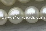 FWP80 15 inches 7mm - 8mm potato white freshwater pearl strands