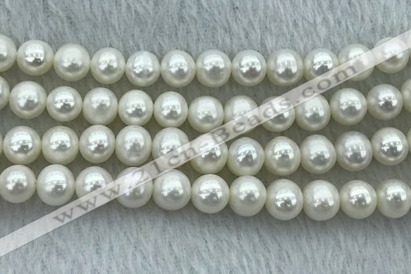 FWP87 15 inches 8mm - 9mm potato white freshwater pearl strands