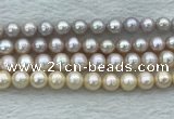 FWP94 15 inches 8mm - 9mm potato purple freshwater pearl strands