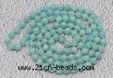 GMN103 Hand-knotted 6mm amazonite 108 beads mala necklaces