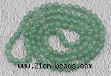 GMN116 Hand-knotted 6mm green aventurine 108 beads mala necklaces