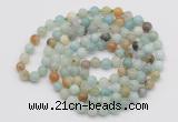 GMN124 Hand-knotted 6mm amazonite 108 beads mala necklaces