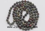 GMN131 Hand-knotted 6mm dragon blood jasper 108 beads mala necklaces