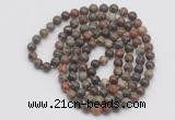 GMN136 Hand-knotted 6mm ocean agate 108 beads mala necklaces