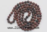 GMN139 Hand-knotted 6mm mahogany obsidian 108 beads mala necklaces