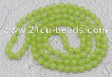 GMN15 Hand-knotted 8mm candy jade 108 beads mala necklaces