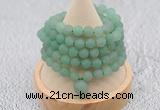 GMN2200 Hand-knotted 8mm, 10mm matte green aventurine 108 beads mala necklaces