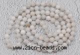 GMN400 Hand-knotted 8mm, 10mm white crazy lace agate 108 beads mala necklaces
