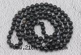 GMN420 Hand-knotted 8mm, 10mm black banded agate 108 beads mala necklaces