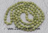 GMN469 Hand-knotted 8mm, 10mm China jade 108 beads mala necklaces