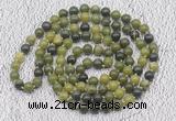 GMN470 Hand-knotted 8mm, 10mm Canadian jade 108 beads mala necklaces