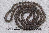 GMN485 Hand-knotted 8mm, 10mm smoky quartz 108 beads mala necklaces