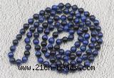 GMN503 Hand-knotted 8mm, 10mm blue tiger eye 108 beads mala necklaces