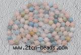 GMN515 Hand-knotted 8mm, 10mm morganite 108 beads mala necklaces