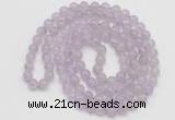 GMN520 Hand-knotted 8mm, 10mm lavender amethyst 108 beads mala necklaces