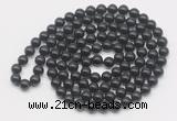 GMN527 Hand-knotted 8mm, 10mm black obsidian 108 beads mala necklaces