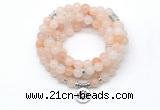 GMN7026 8mm pink aventurine 108 mala beads wrap bracelet necklace
