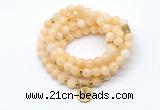 GMN7027 8mm honey jade 108 mala beads wrap bracelet necklace