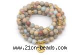 GMN7057 8mm serpentine jasper 108 mala beads wrap bracelet necklaces