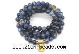 GMN7066 8mm sodalite 108 mala beads wrap bracelet necklaces