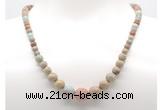 GMN7308 serpentine jasper graduated beaded necklace & bracelet set