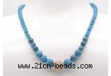 GMN7327 apatite graduated beaded necklace & bracelet set